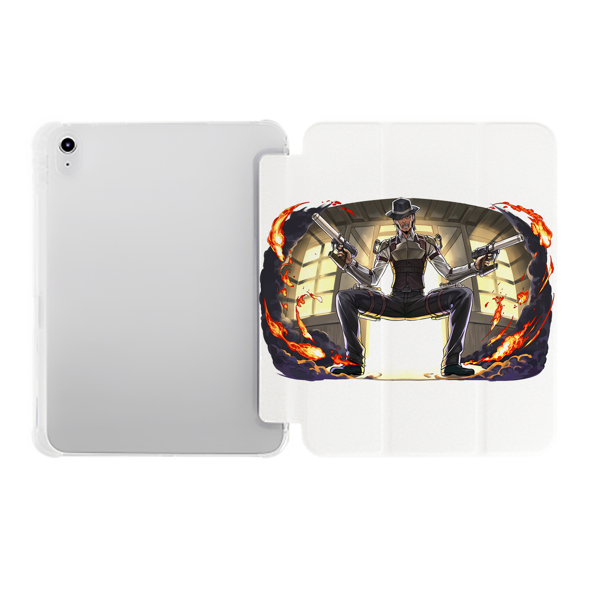 （画像用） 進撃の巨人 ケニー·アッカーマン Attack on Titan Kenny Ackerman IPad ケース ペン収納付き 三つ折りスタンド PUレザー×シリコン 対応機種9.5/10.5/10.9インチ